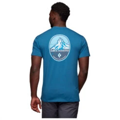 Black Diamond - BD Mountain Badge S/S - T-shirt -Armedangels Fashion Shop black diamond bd mountain badge s s t shirt detail 3