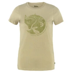 FJÄLLRÄVEN Fjällräven - Women's Arctic Fox Print - T-shirt -Armedangels Fashion Shop fjaellraeven womens arctic fox print t shirt 1