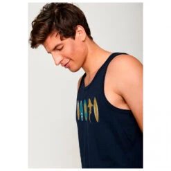 GreenBomb - Lifestyle Shark Beach Airy - Tank Top -Armedangels Fashion Shop greenbomb lifestyle shark beach airy tank top detail 4